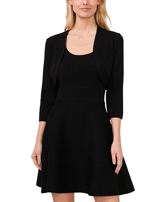 CeCe Women's Rib Knit Open-Front Shrug Sweater