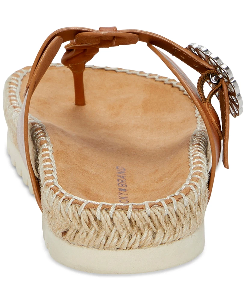 Lucky Brand Women's Libba T-Strap Espadrille Flat Sandals