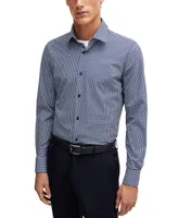 Boss by Hugo Boss Men's Printed Performance-Stretch Slim-Fit Dress Shirt