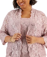 Sl Fashions Plus 2-Pc. Lace Jacket & Sheath Dress Set