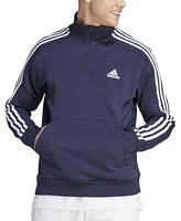 adidas Men's Essentials Fleece 3-Stripes Quarter-Zip Sweatshirt