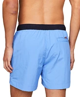 Tommy Hilfiger Men's Long Drawstring Flag 7" Swim Trunks