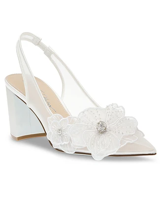 Betsey Johnson Women's Petra Flower Applique Slingback Pumps
