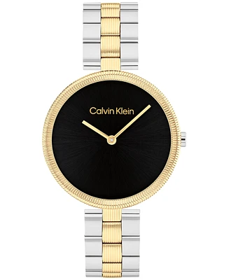 Calvin Klein Women's Gleam Two-Tone Stainless Steel Bracelet Watch 32mm - Two