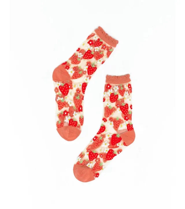 Hearts Ruffle Sheer Socks - SFMOMA Museum Store