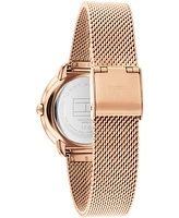 Tommy Hilfiger Women's Quartz Rose Gold-Tone Stainless Steel Mesh Watch 32mm