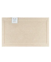 Host & Home Cotton Bath Rug, Stylish Textured Woven Design, Slip Resistant Backing, 5 Color Options