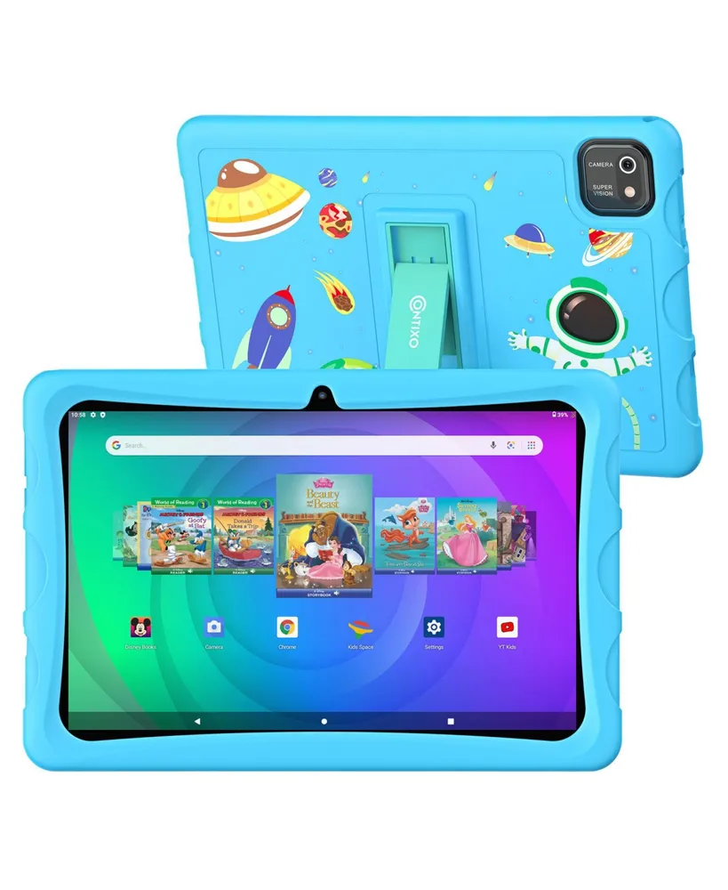 Contixo 10" Android Kids Tablet 64GB, (2024 Model) Includes 80+ Disney Storybooks, Kid-Proof Case