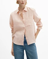 Mango Women's Linen 100% Shirt