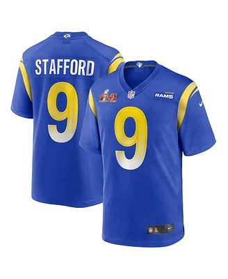 Men's Nike Matthew Stafford Royal Los Angeles Rams Super Bowl Lvi Game Patch Jersey