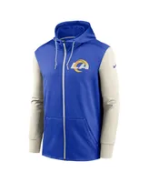 Men's Nike Royal Los Angeles Rams Performance Full-Zip Hoodie