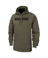 Men's Nike Olive Georgia Bulldogs Military-Inspired Pack Club Fleece Pullover Hoodie