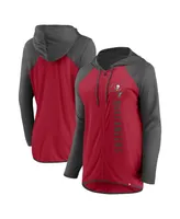 Women's Fanatics Red, Pewter Tampa Bay Buccaneers Forever Fan Full-Zip Hoodie