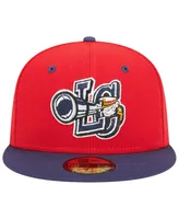 Men's New Era Red Lake County Captains Theme Nights 20th Anniversary Alternate 3 59FIFTY Fitted Hat