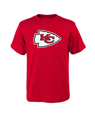 Big Boys Red Kansas City Chiefs Primary Logo T-shirt