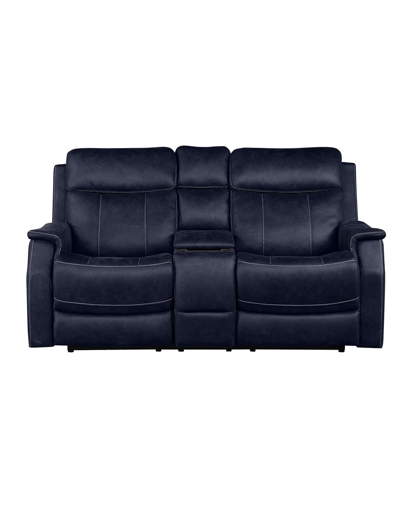 Valencia 74" Dual Power Reclining Console Loveseat