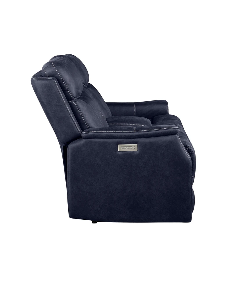 Valencia 74" Dual Power Reclining Console Loveseat