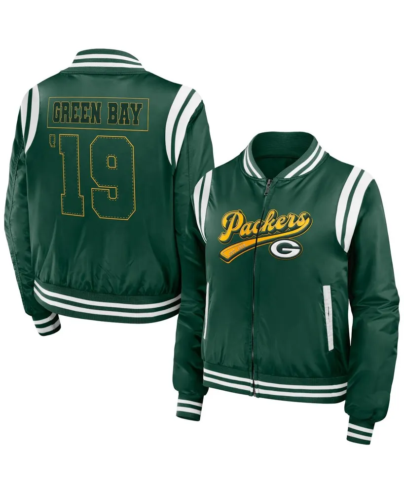 Women's Wear by Erin Andrews Green Bay Packers Bomber Full-Zip Jacket