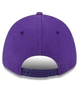 Women's New Era Purple Los Angeles Lakers Cheer Tailsweep 9FORTY Adjustable Hat