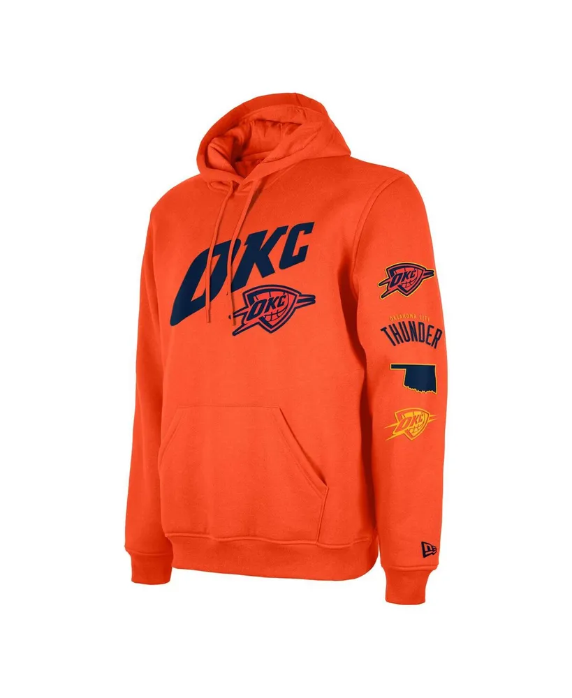 Men's New Era Orange Oklahoma City Thunder 2023/24 Edition Big and Tall Pullover Hoodie