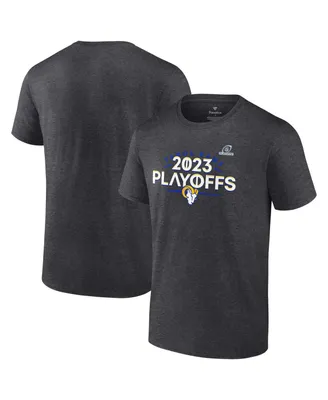 Men's Fanatics Heather Charcoal Los Angeles Rams 2023 Nfl Playoffs T-shirt