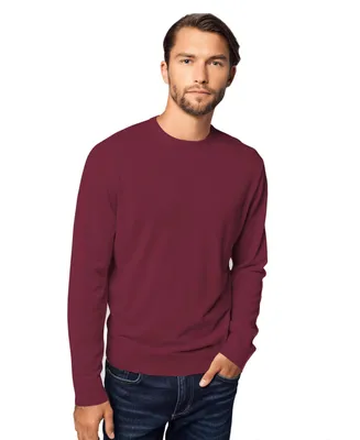 Bellemere New York Men's Pure Crew Neck Merino-Cashmere Sweater