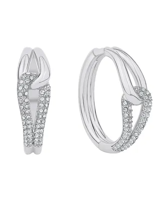 And Now This Crystal knot hoop earring