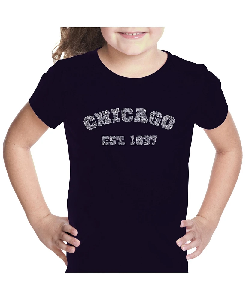 Girl's Word Art T-shirt - Chicago 1837