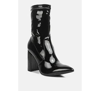 Pluto block heel stiletto ankle boot