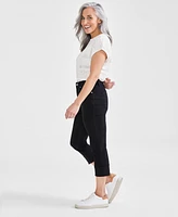 Style & Co Petite High-Rise High-Cuff Capri Jeans, Created for Macy's