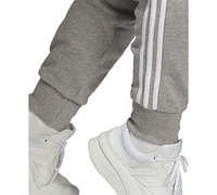 adidas Plus Essentials 3-Striped Cotton French Terry Cuffed Joggers