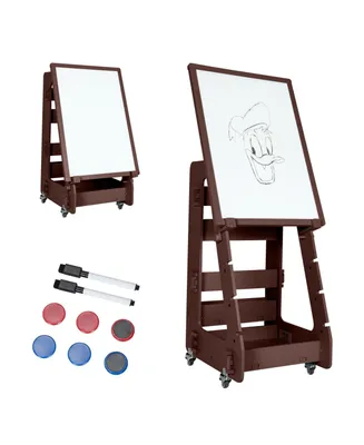 Multifunctional Kids' Standing Art Easel with Dry-Erase Board