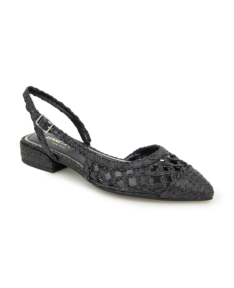 Kenneth Cole New York Women's Cayla Crochet Block Heel Slingback Pumps