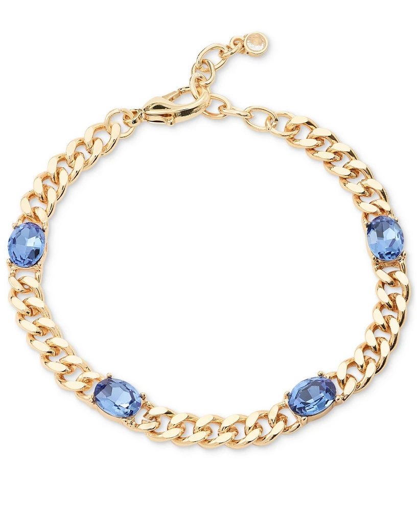 On 34th Crystal Station Chain Link Bracelet, Created for Macy's