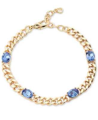 On 34th Crystal Station Chain Link Bracelet, Created for Macy's