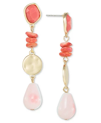 Style & Co Stone Bead Linear Drop Earrings, Created for Macy's