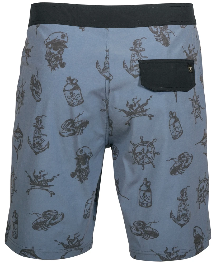 Salt Life Men's Tell No Tales Print 20" Board Shorts