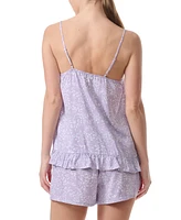 Splendid Women's 2-Pc. Ruffled-Hem Boxer Pajamas Set