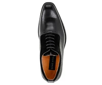 Gino Vitale Men's Lace Up Medallion Toe Dress Shoes