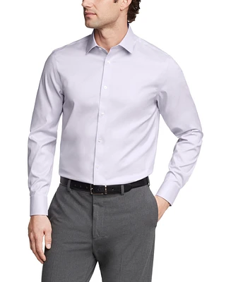 Calvin Klein Men's Refined Cotton Stretch Regular Fit Dress Shirt