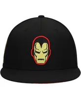 Men's Black Iron Man Marvel 60th Anniversary Snapback Hat