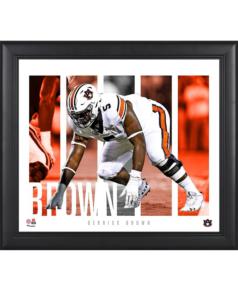 Derrick Brown Auburn Tigers Framed 15" x 17" Player Panel Collage