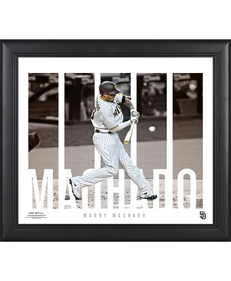 Manny Machado San Diego Padres Framed 15" x 17" Player Panel Hitting Collage