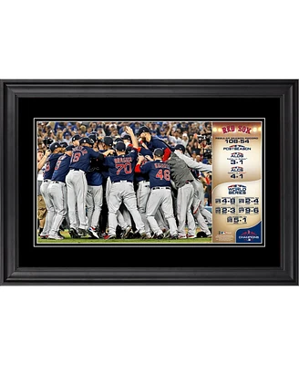 Boston Red Sox 2018 Mlb World Series Champions Framed 10" x 18" Pano