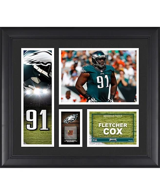 Fletcher Cox Philadelphia Eagles Framed 15" x 17" Player Collage with a Piece of Game-Used Football
