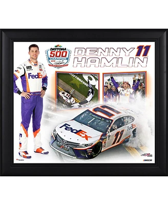 Denny Hamlin Framed 15" x 17" 2019 Daytona 500 Champion Collage