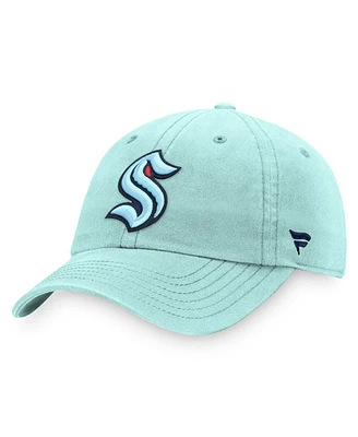 Men's Fanatics Light Blue Seattle Kraken Core Primary Logo Adjustable Hat
