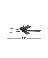 52" Orb Industrial Rustic Indoor Outdoor Ceiling Fan Oil Rubbed Bronze Brown Wet Rated for Patio Exterior House Home Porch Gazebo Garage Barn