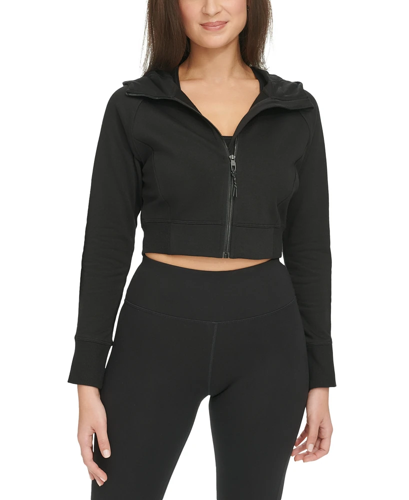 Calvin Klein Women's Zippered Cropped Hoodie