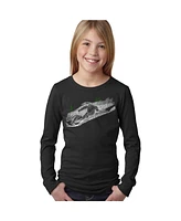 Girl's Word Art Long Sleeve - Ski